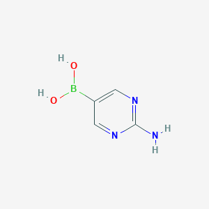 molecular formula C4H6BN3O2 B151057 (2-氨基嘧啶-5-基)硼酸 CAS No. 936250-22-5