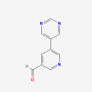 molecular formula C10H7N3O B1510612 5-(Pyrimidin-5-yl)nicotinaldehyde CAS No. 1346687-35-1