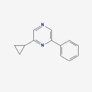 molecular formula C13H12N2 B1510623 2-Cyclopropyl-6-phenylpyrazine CAS No. 1245648-40-1