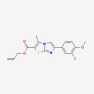molecular formula C17H15FN2O3S B15106432 Prop-2-en-1-yl 6-(3-fluoro-4-methoxyphenyl)-3-methylimidazo[2,1-b][1,3]thiazole-2-carboxylate 