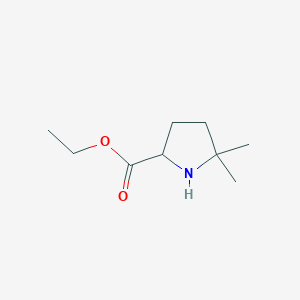 molecular formula C9H17NO2 B1510680 Ethyl 5,5-dimethylpyrrolidine-2-carboxylate CAS No. 1333222-32-4