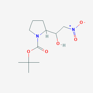 molecular formula C11H20N2O5 B1510686 Tert-butyl 2-(1-hydroxy-2-nitroethyl)pyrrolidine-1-carboxylate CAS No. 213669-43-3