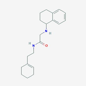 molecular formula C20H28N2O B15107092 N-[2-(cyclohex-1-en-1-yl)ethyl]-2-[(1,2,3,4-tetrahydronaphthalen-1-yl)amino]acetamide 
