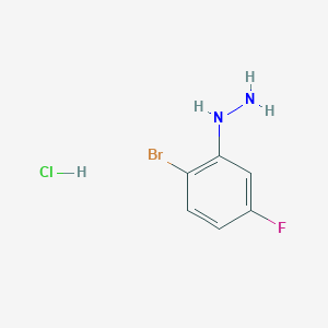 molecular formula C6H7BrClFN2 B151071 (2-Bromo-5-fluorophenyl)hydrazine hydrochloride CAS No. 60481-35-8