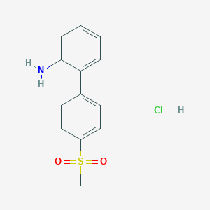 molecular formula C13H14ClNO2S B151074 4'-(Methylsulfonyl)-[1,1'-biphenyl]-2-amine hydrochloride CAS No. 139769-14-5