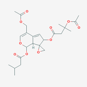 molecular formula C24H32O10 B151094 Acevaltrate CAS No. 25161-41-5