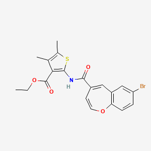 molecular formula C20H18BrNO4S B15109733 Ethyl 2-{[(7-bromo-1-benzoxepin-4-yl)carbonyl]amino}-4,5-dimethylthiophene-3-carboxylate 