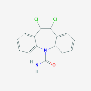 molecular formula C15H12Cl2N2O B151102 10,11-Dichloro-10,11-dihydro-5H-dibenz[b,f]azepine-5-carboxamide CAS No. 59690-98-1