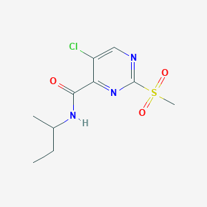 molecular formula C10H14ClN3O3S B15110263 N-(butan-2-yl)-5-chloro-2-(methylsulfonyl)pyrimidine-4-carboxamide 