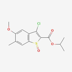 molecular formula C14H15ClO4S B1511039 Isopropyl 3-chloro-5-methoxy-6-methylbenzo[b]thiophene-2-carboxylate 1-oxide CAS No. 809281-52-5
