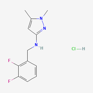 molecular formula C12H14ClF2N3 B15110788 N-(2,3-Difluorobenzyl)-1,5-dimethyl-1H-pyrazol-3-amine 