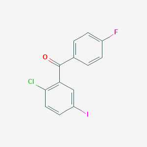 molecular formula C13H7ClFIO B151110 (2-Chloro-5-iodophenyl)(4-fluorophenyl)methanone CAS No. 915095-86-2