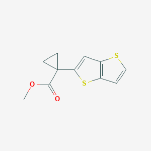 molecular formula C11H10O2S2 B1511225 Methyl 1-(thieno[3,2-B]thiophen-2-YL)cyclopropane-1-carboxylate 