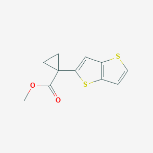 Methyl 1-(thieno[3,2-B]thiophen-2-YL)cyclopropane-1-carboxylate