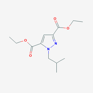 molecular formula C13H20N2O4 B15112341 Diethyl 1-isobutyl-1H-pyrazole-3,5-dicarboxylate 
