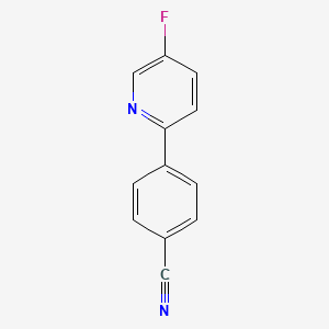 molecular formula C12H7FN2 B1511257 4-(5-Fluoropyridin-2-yl)benzonitrile CAS No. 1046789-38-1