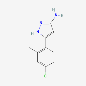 molecular formula C10H10ClN3 B1511260 5-(4-chloro-2-methylphenyl)-1H-pyrazol-3-amine 