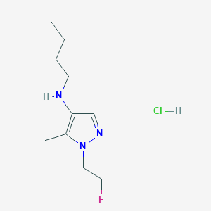 molecular formula C10H19ClFN3 B15112654 N-butyl-1-(2-fluoroethyl)-5-methylpyrazol-4-amine;hydrochloride 