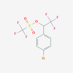 molecular formula C9H5BrF6O3S B1511298 1-(4-Bromophenyl)-2,2,2-trifluoroethyl trifluoromethanesulfonate CAS No. 84877-48-5