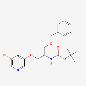 tert-Butyl {1-(benzyloxy)-3-[(5-bromopyridin-3-yl)oxy]propan-2-yl}carbamate