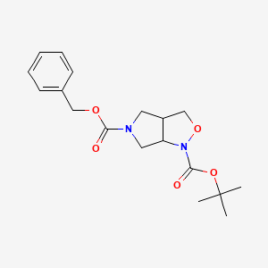 5-Benzyl 1-(tert-butyl) tetrahydro-1H-pyrrolo[3,4-c]isoxazole-1,5(3H)-dicarboxylate