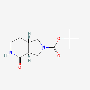 molecular formula C12H20N2O3 B1511358 Trans-Tert-Butyl-4-Oxohexahydro-1H-Pyrrolo[3,4-C]Pyridine-2(3H)-Carboxylate CAS No. 1251012-56-2