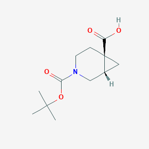 molecular formula C12H19NO4 B1511371 Cis-3-Aza-Bicyclo[4.1.0]Heptane-3,6-Dicarboxylic Acid 3-Tert-Butyl Ester 