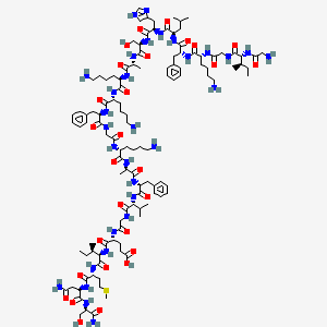 molecular formula C114H181N31O28S B1511420 H-Gly-D-Ile-Gly-D-Lys-D-Phe-D-Leu-D-His-D-Ser-D-Ala-D-Lys-D-Lys-D-Phe-Gly-D-Lys-D-Ala-D-Phe-D-Val-Gly-D-Glu-D-Ile-D-Met-D-Asn-D-Ser-NH2 CAS No. 129696-25-9