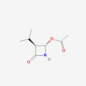 molecular formula C8H13NO3 B151146 [(2S,3S)-4-oxo-3-propan-2-ylazetidin-2-yl] acetate CAS No. 127127-61-1