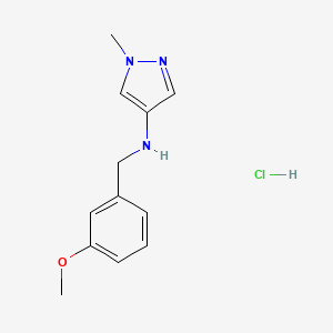 molecular formula C12H16ClN3O B15114857 N-(3-Methoxybenzyl)-1-methyl-1H-pyrazol-4-amine 