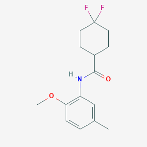 molecular formula C15H19F2NO2 B15114913 4,4-difluoro-N-(2-methoxy-5-methylphenyl)cyclohexane-1-carboxamide 