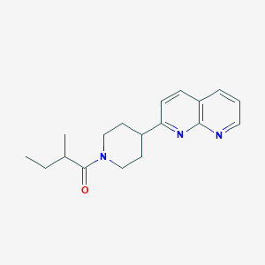 molecular formula C18H23N3O B15114916 2-Methyl-1-[4-(1,8-naphthyridin-2-yl)piperidin-1-yl]butan-1-one 