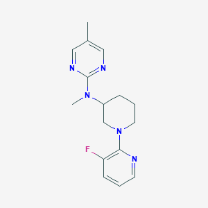 molecular formula C16H20FN5 B15115027 N-[1-(3-fluoropyridin-2-yl)piperidin-3-yl]-N,5-dimethylpyrimidin-2-amine 