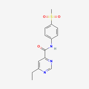 molecular formula C14H15N3O3S B15115058 6-ethyl-N-(4-methanesulfonylphenyl)pyrimidine-4-carboxamide 