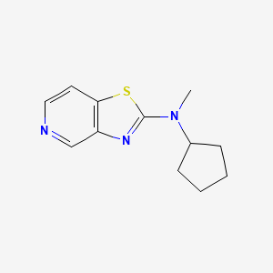 molecular formula C12H15N3S B15115068 N-cyclopentyl-N-methyl-[1,3]thiazolo[4,5-c]pyridin-2-amine 
