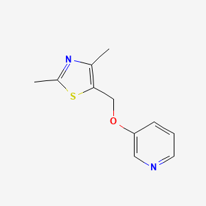 molecular formula C11H12N2OS B15115202 3-[(2,4-Dimethyl-1,3-thiazol-5-yl)methoxy]pyridine 