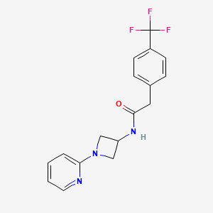 molecular formula C17H16F3N3O B15115618 N-[1-(pyridin-2-yl)azetidin-3-yl]-2-[4-(trifluoromethyl)phenyl]acetamide 