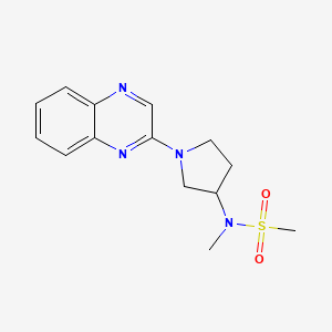 molecular formula C14H18N4O2S B15115728 N-methyl-N-[1-(quinoxalin-2-yl)pyrrolidin-3-yl]methanesulfonamide 