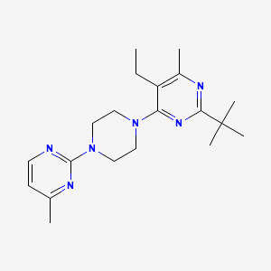 molecular formula C20H30N6 B15115792 2-Tert-butyl-5-ethyl-4-methyl-6-[4-(4-methylpyrimidin-2-yl)piperazin-1-yl]pyrimidine 