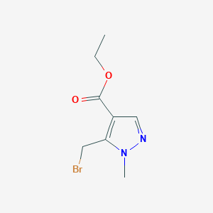 molecular formula C8H11BrN2O2 B15115831 Ethyl 5-(bromomethyl)-1-methyl-1H-pyrazole-4-carboxylate 