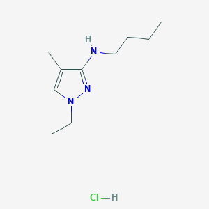 molecular formula C10H20ClN3 B15115839 N-butyl-1-ethyl-4-methylpyrazol-3-amine;hydrochloride 