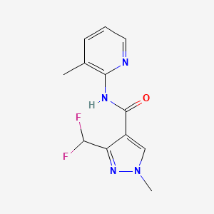 molecular formula C12H12F2N4O B15115845 3-(difluoromethyl)-1-methyl-N-(3-methylpyridin-2-yl)-1H-pyrazole-4-carboxamide 