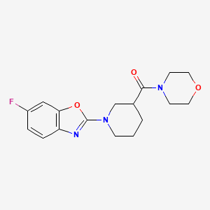 molecular formula C17H20FN3O3 B15115910 6-Fluoro-2-[3-(morpholine-4-carbonyl)piperidin-1-yl]-1,3-benzoxazole 