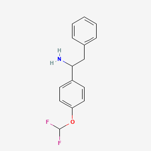 molecular formula C15H15F2NO B1511623 alpha-[4-(Difluoromethoxy)phenyl]benzeneethanamine 