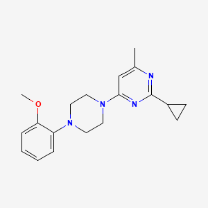 molecular formula C19H24N4O B15116546 2-Cyclopropyl-4-[4-(2-methoxyphenyl)piperazin-1-yl]-6-methylpyrimidine 