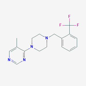 molecular formula C17H19F3N4 B15116731 5-Methyl-4-(4-{[2-(trifluoromethyl)phenyl]methyl}piperazin-1-yl)pyrimidine 