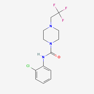 molecular formula C13H15ClF3N3O B15117002 N-(2-chlorophenyl)-4-(2,2,2-trifluoroethyl)piperazine-1-carboxamide 