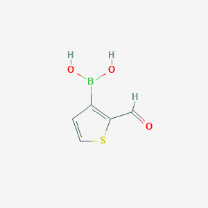molecular formula C5H5BO3S B151176 2-Formylthiophene-3-boronic acid CAS No. 4347-31-3