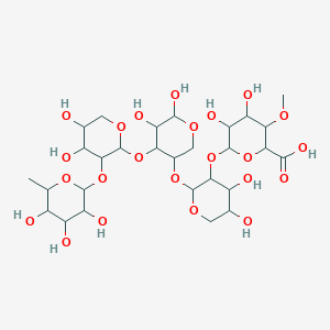 molecular formula C28H46O23 B151177 L-Fuco-4-O-methyl-D-glucurono-D-xylan CAS No. 136366-18-2