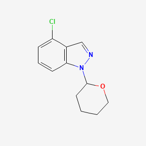 molecular formula C12H13ClN2O B1511786 4-Chloro-1-(tetrahydro-2H-pyran-2-yl)-1H-indazole CAS No. 1137278-45-5